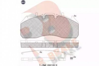 R BRAKE rb1831g -  Комплект тормозных колодок, дисковый тормоз